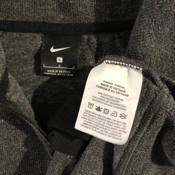 Nike Sweatshirt Womens L Heather Gray Fleece Thermafit ¼ Zip Mock-Neck Pullover - Picture 7 of 8
